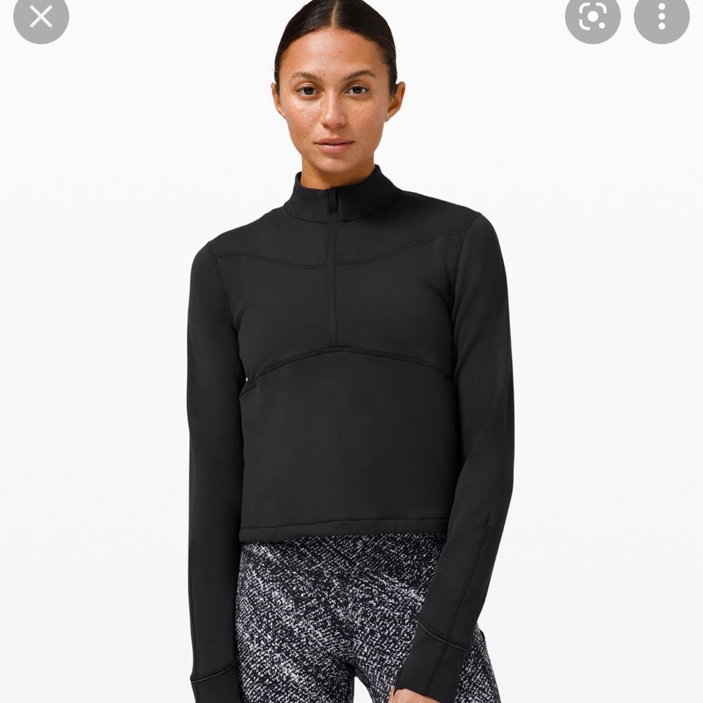 Lululemon Rulu Running Cropped 1/2 Zip - size 6
